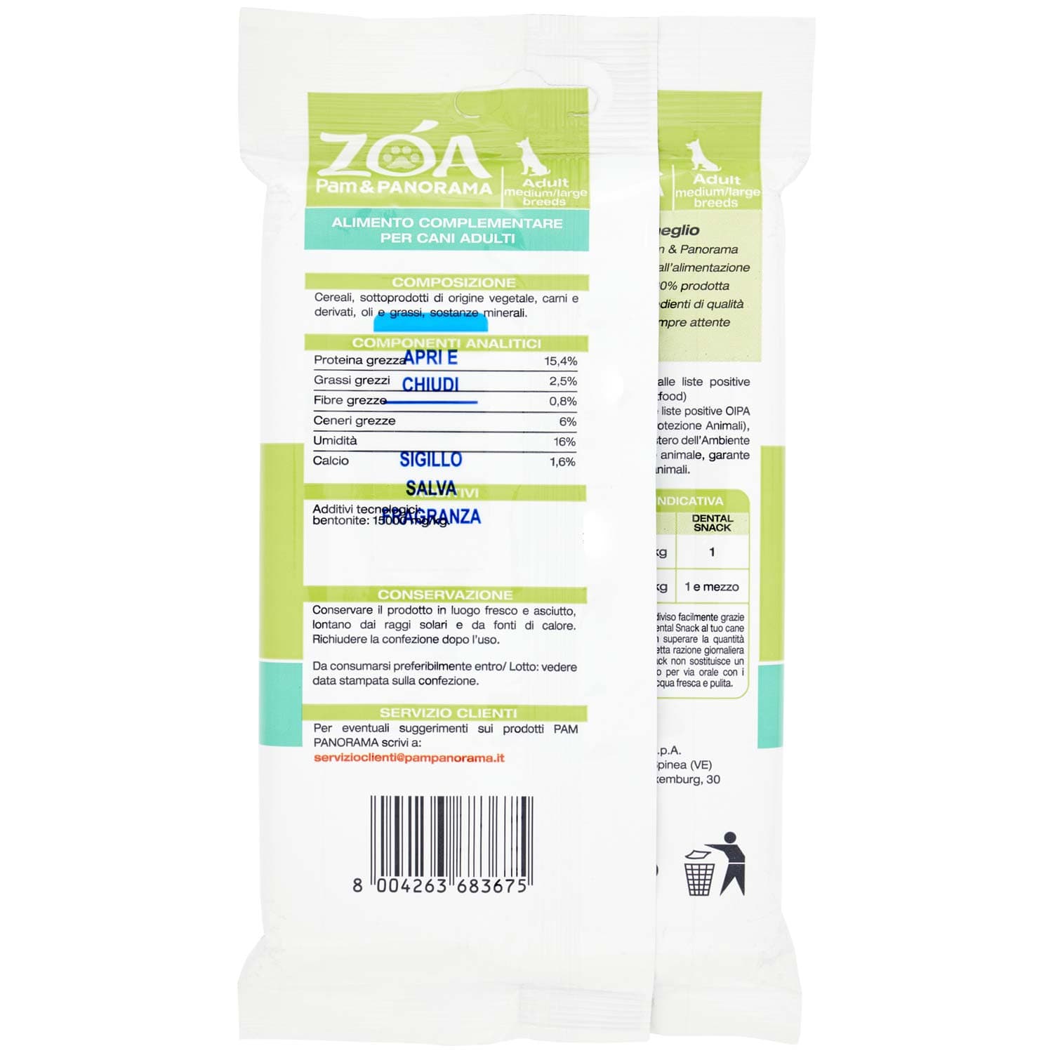 Giuntini Crancy DentalSnack per cani di media e grande taglia x7 180 g – immagine 4