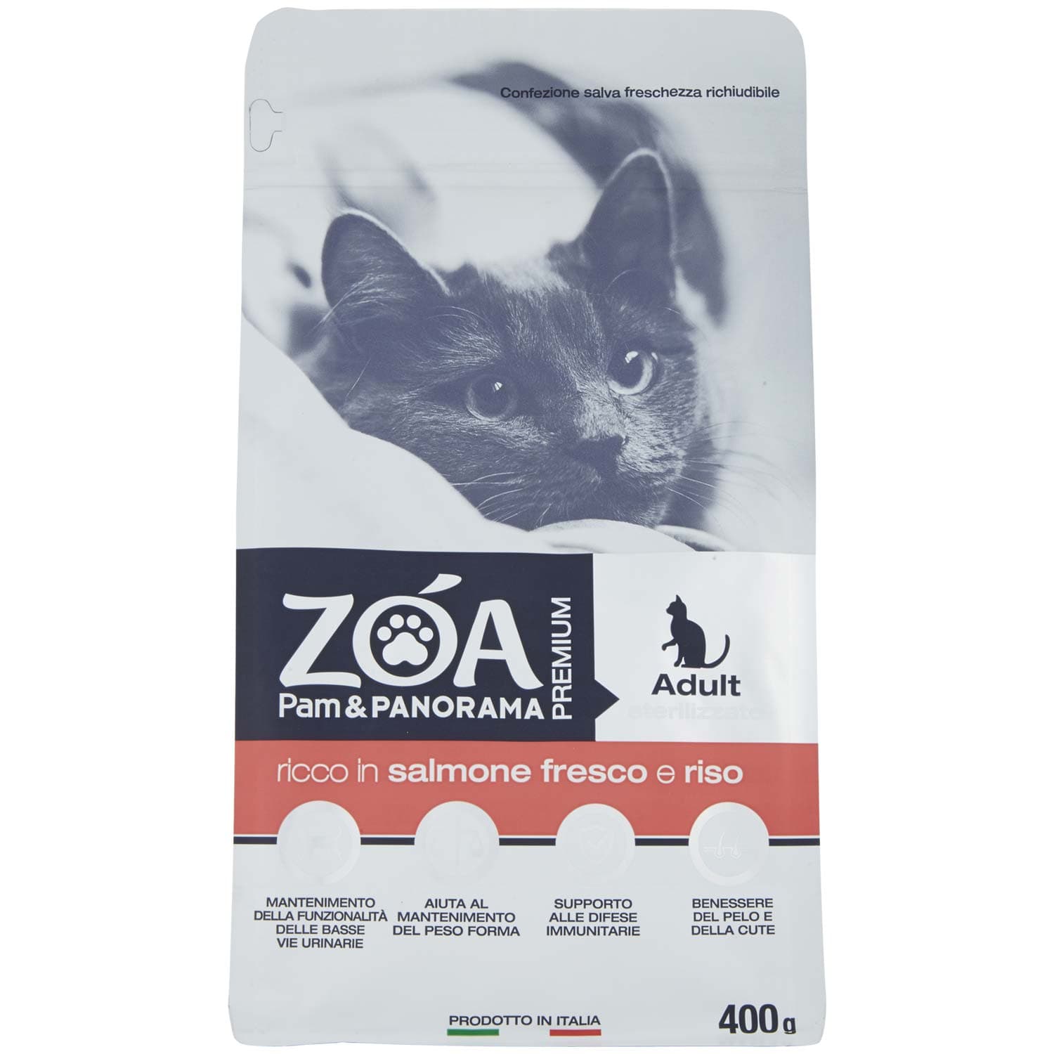 ZOA PREMIUM Adult sterilizzato ricco in salmone fresco e riso 400 g – immagine 2