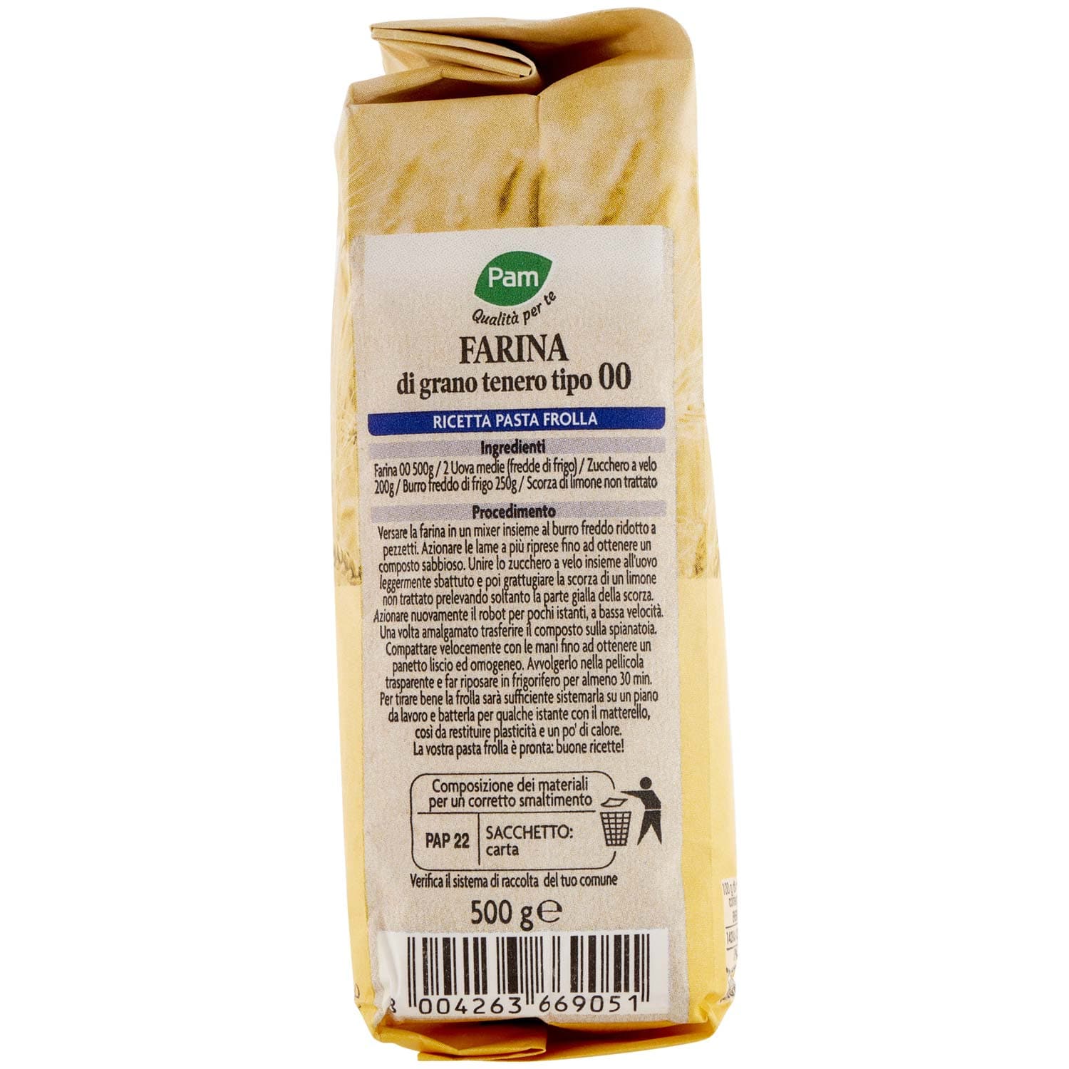 PAM Qualità per te Farina tipo 00 500 g – immagine 3