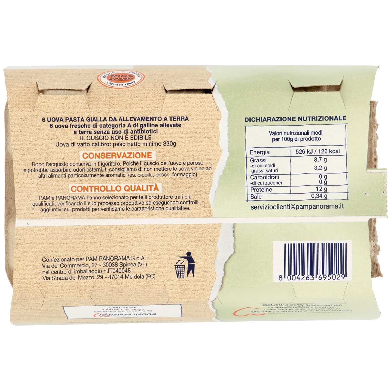 SEMPLICI E BUONI Senza Uso di Antibiotici 6 Uova Pasta Gialla Fresche – immagine 4