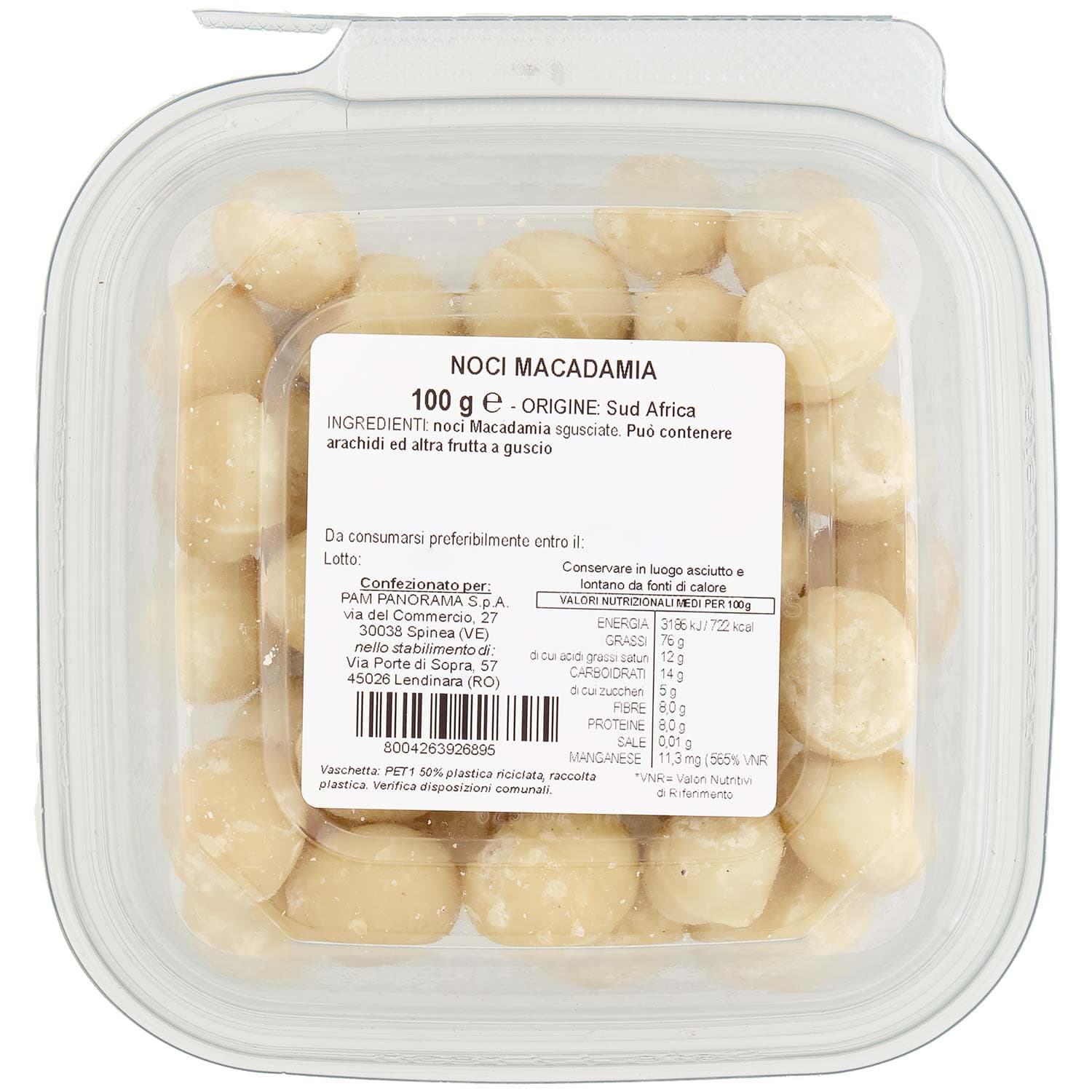 PAM Noci Macadamia Naturali 100 g – immagine 4