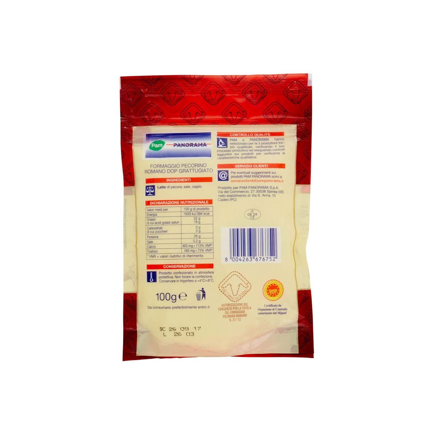 PAM Qualità per te grattugiato Pecorino Romano DOP 100 g – immagine 5