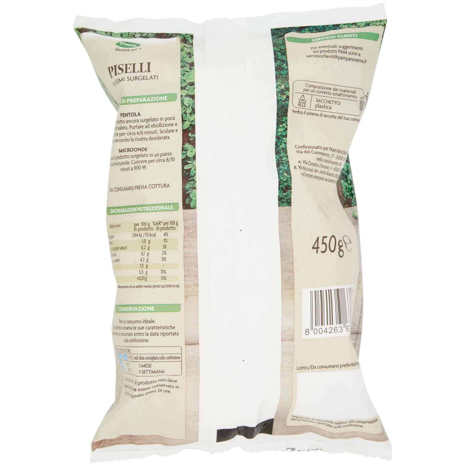 PAM PANORAMA Piselli Finissimi surgelati 450 g – immagine 4