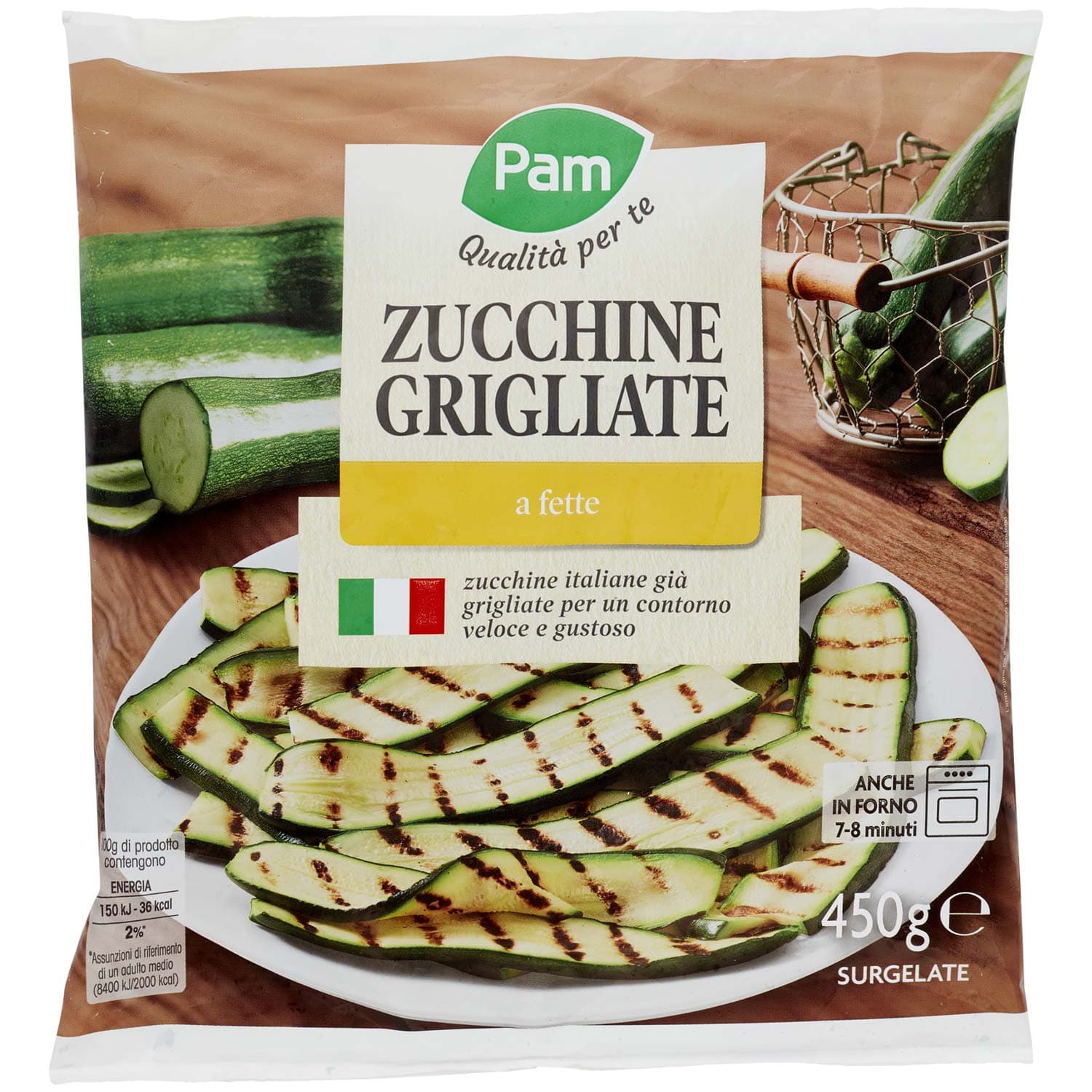 PAM Qualità per te Zucchine Grigliate a fette Surgelate 450 g – immagine 2