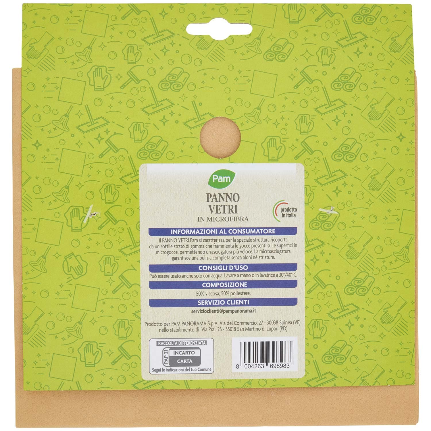 PAM Panno Vetri in Microfibra 35 x 40 cm 1 pz – immagine 4