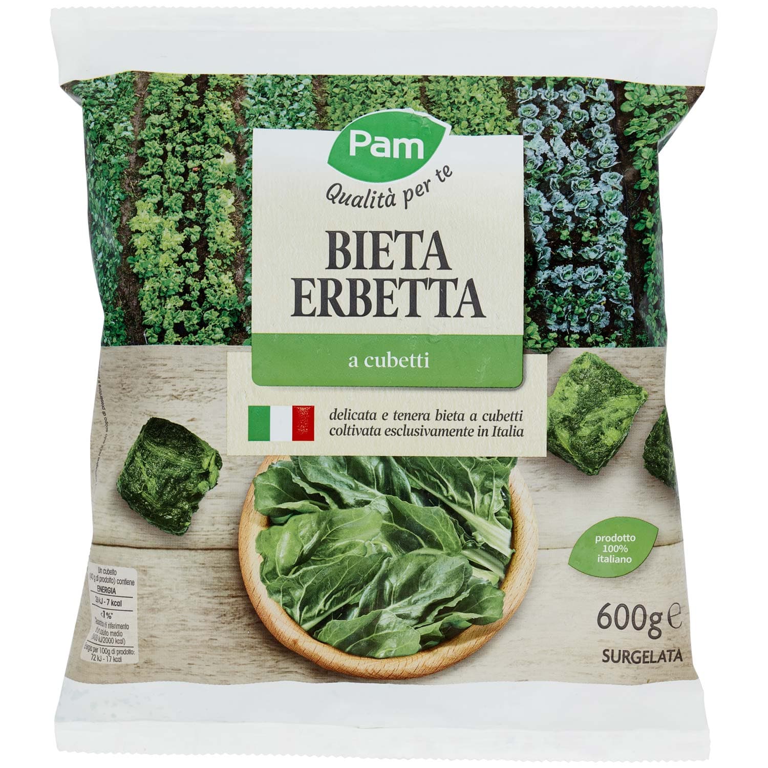 PAM Qualità per te Bieta Erbetta a cubetti Surgelata 600 g – immagine 2