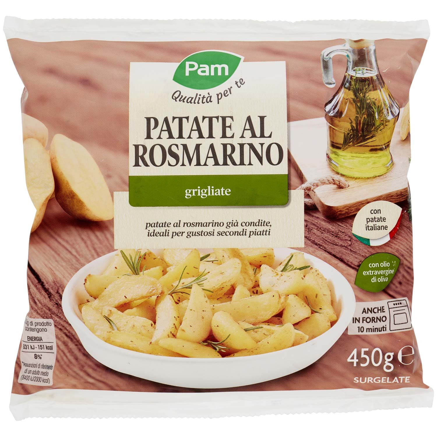 PAM Qualità per te Patate al Rosmarino grigliate Surgelate 450 g – immagine 2