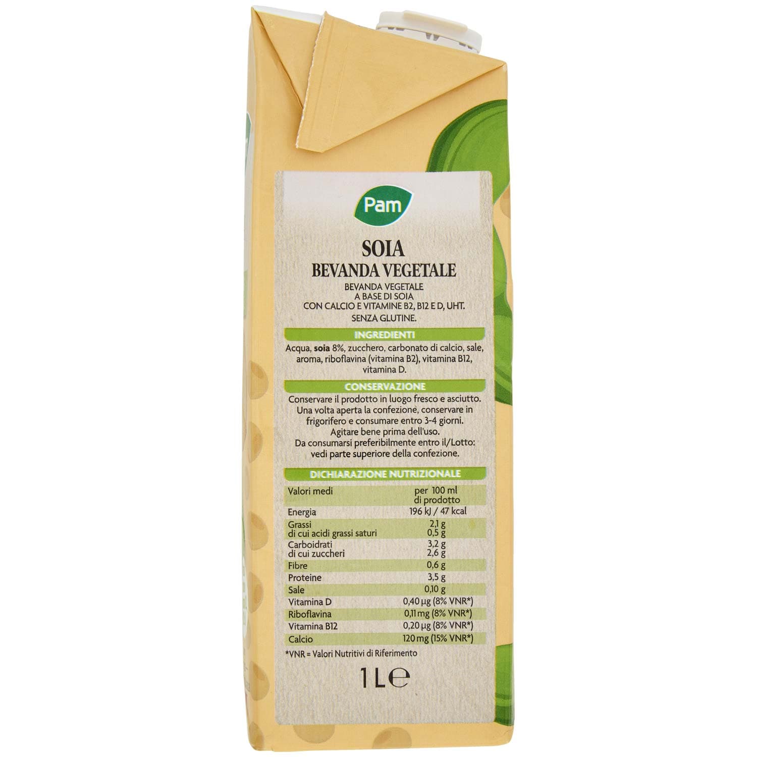 PAM Soia Bevanda Vegetale 1 L – immagine 3