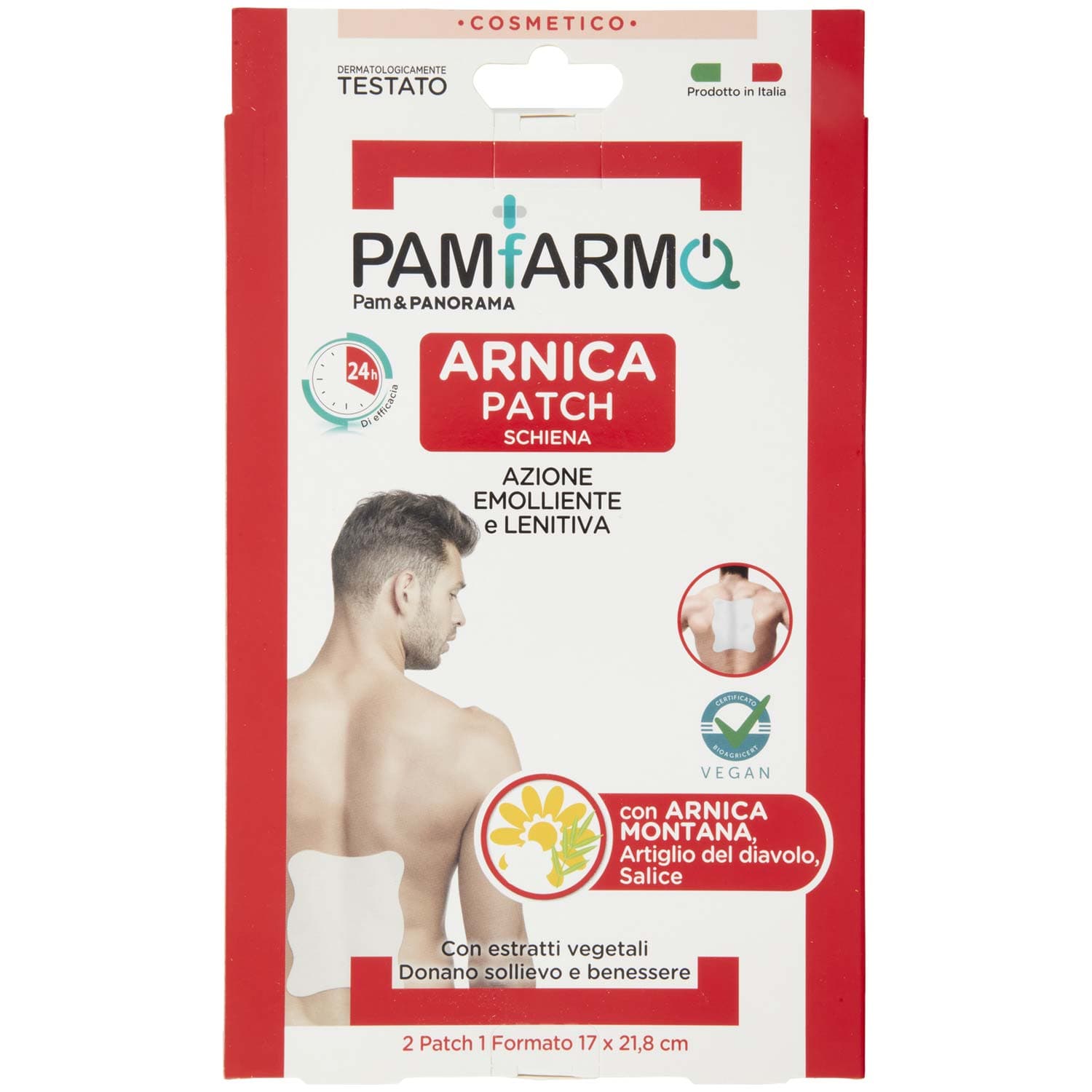 PAMFARMA Arnica Patch Schiena Azione Emolliente e Lenitiva 17 x 21,8 cm 2 pz – immagine 2