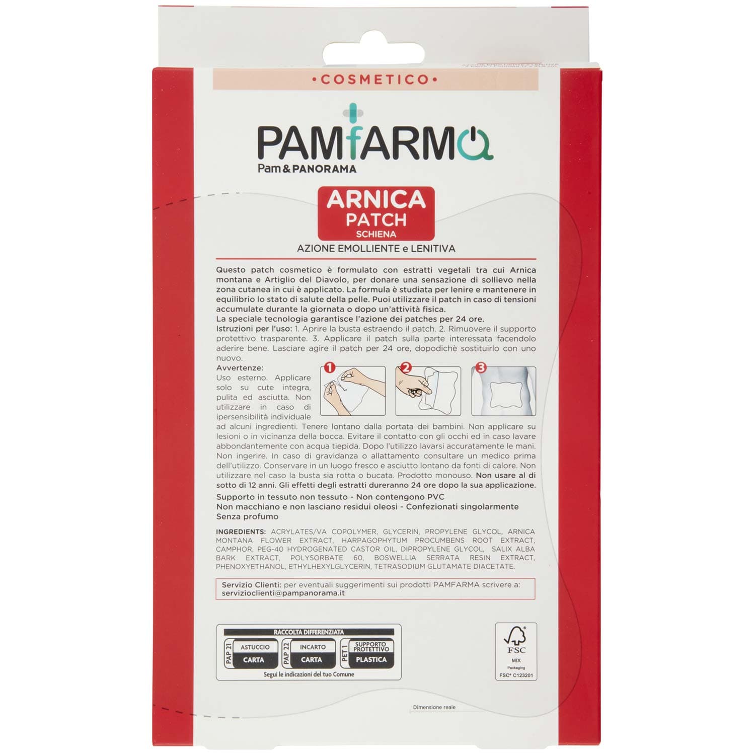 PAMFARMA Arnica Patch Schiena Azione Emolliente e Lenitiva 17 x 21,8 cm 2 pz – immagine 4