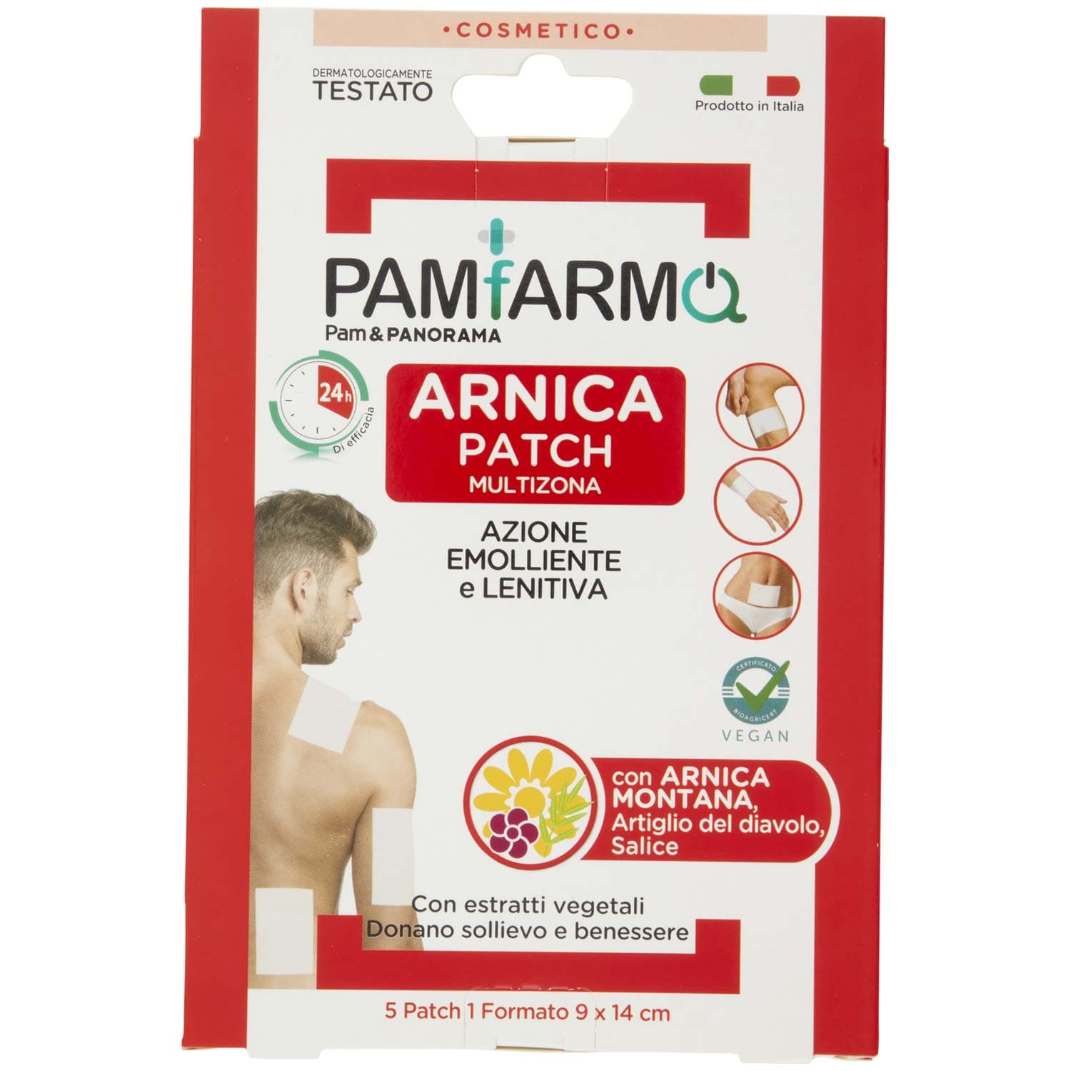 PAMFARMA Arnica Patch Multizona Azione Emolliente e Lenitiva 9 x 14 cm 5 pz – immagine 2