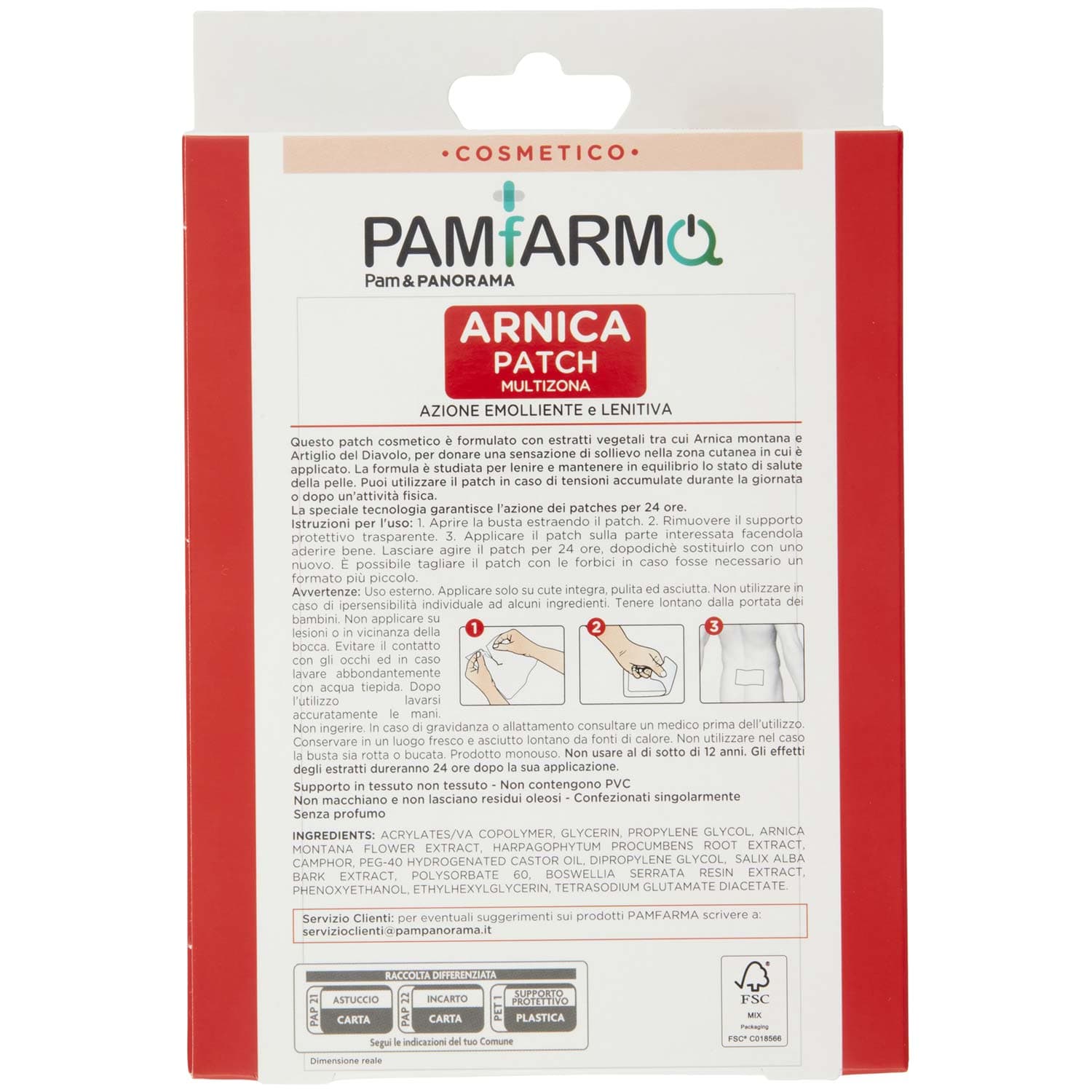 PAMFARMA Arnica Patch Multizona Azione Emolliente e Lenitiva 9 x 14 cm 5 pz – immagine 4