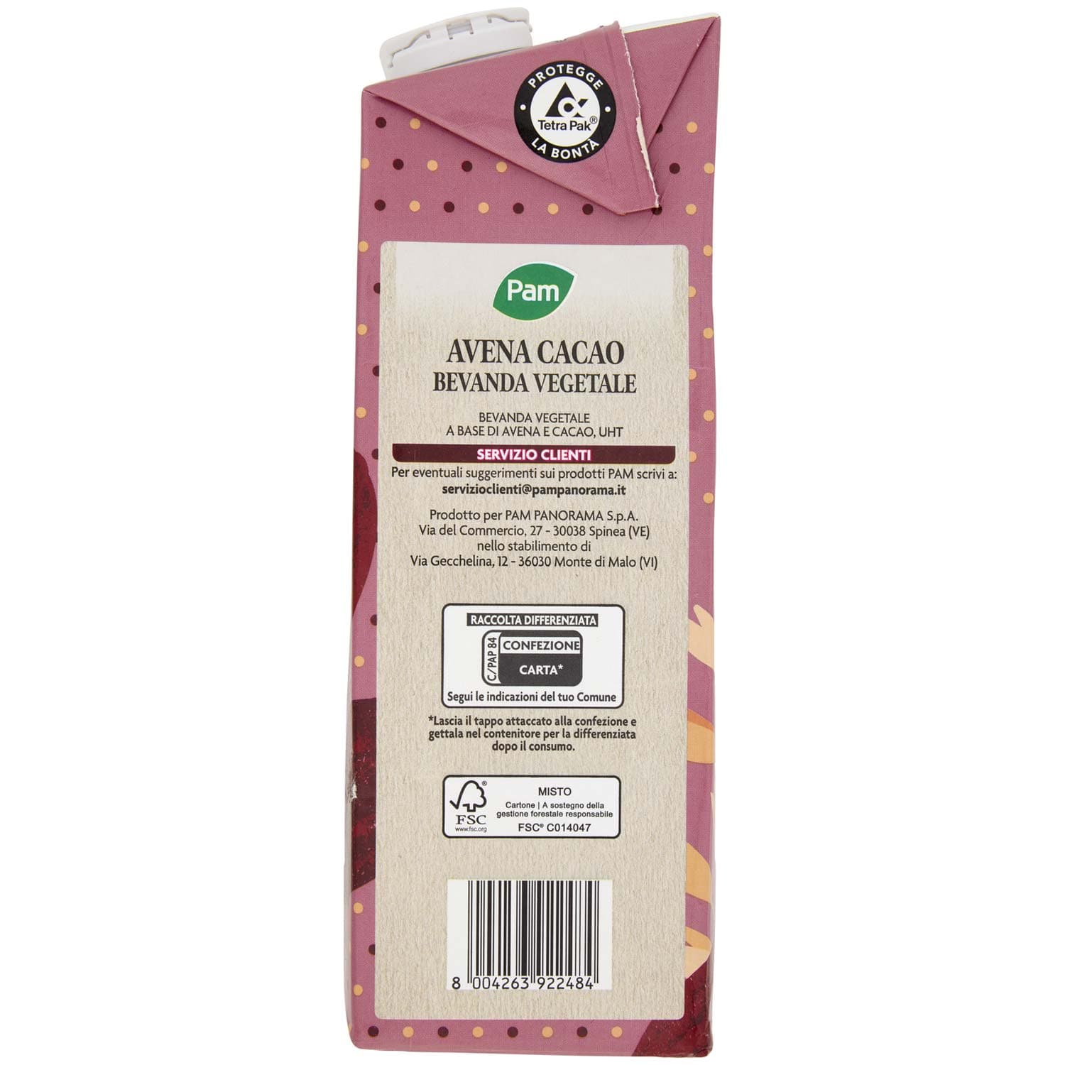 PAM Avena e Cacao Bevanda Vegetale 1 L – immagine 5