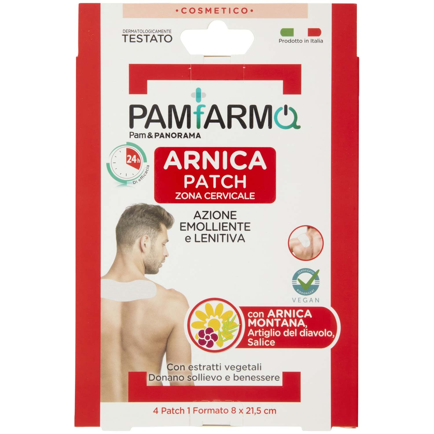 Arnica Patch Zona Cervicale Azione Emolliente e Lenitiva 8 x 21,5 cm 4 pz – immagine 2