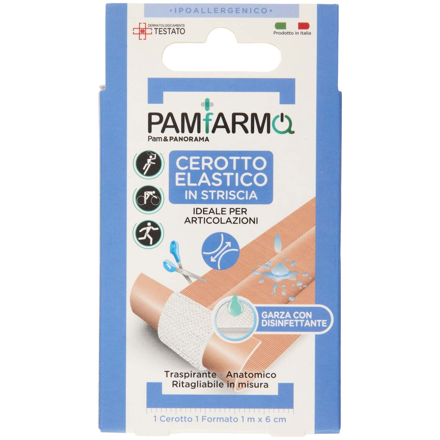 PAM PANORAMA Cerotto Elastico in striscia 1 Formato 1 m x 6 cm 1 pz – immagine 2