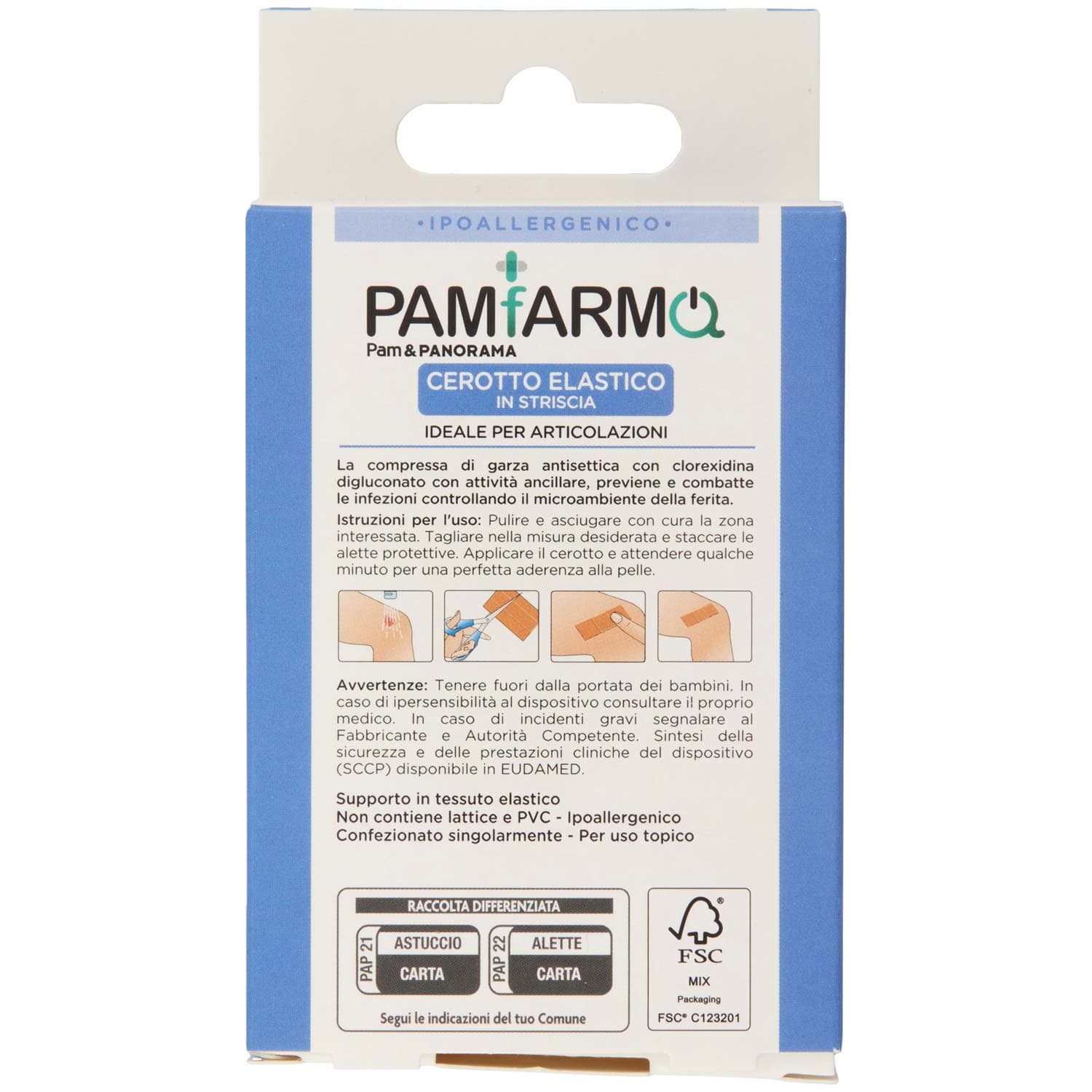 PAM PANORAMA Cerotto Elastico in striscia 1 Formato 1 m x 6 cm 1 pz – immagine 4
