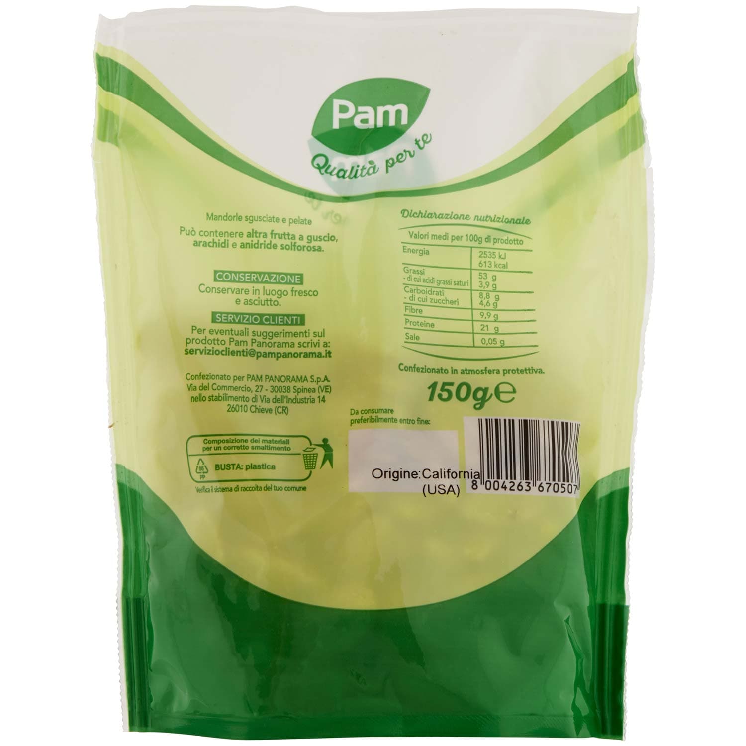 PAM Qualità per te Mandorle Pelate 150 g – immagine 4