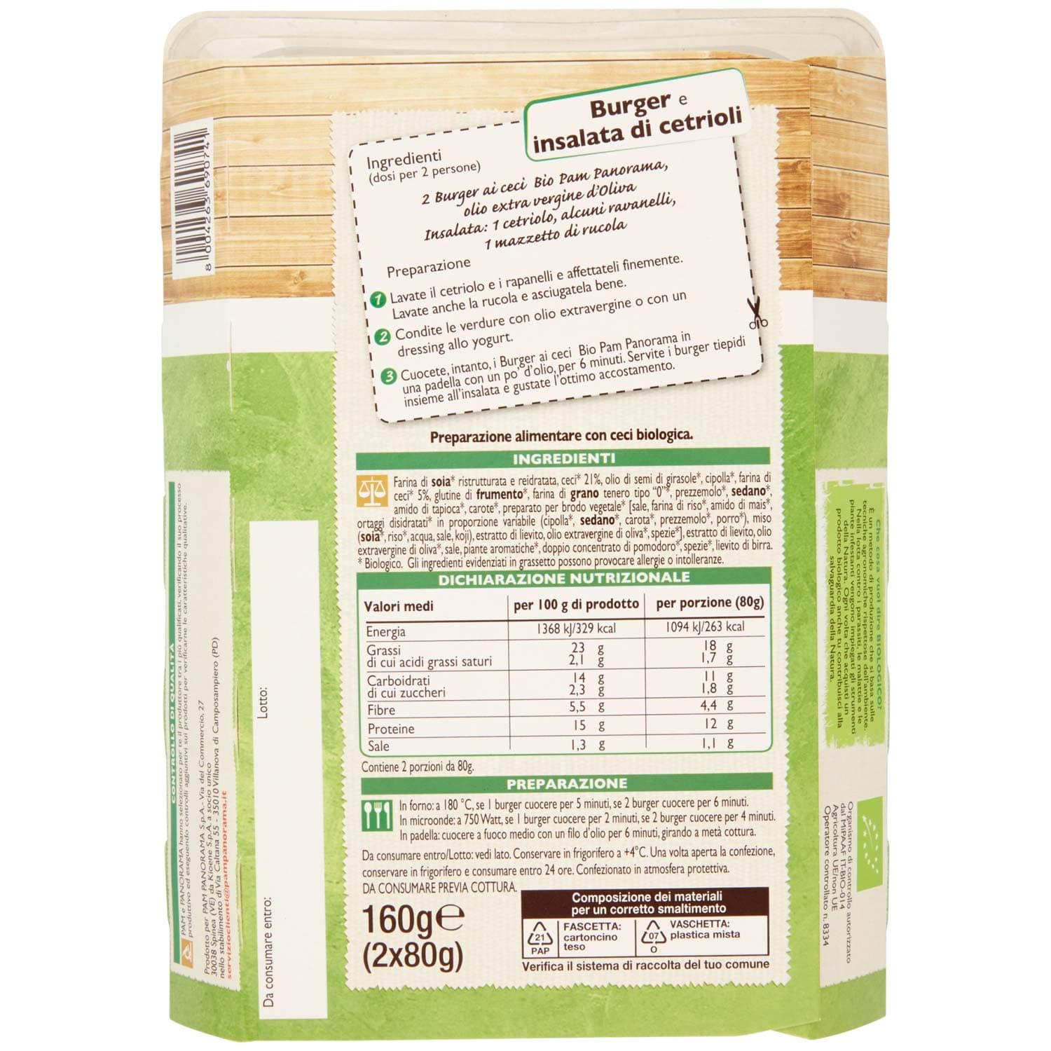 BIO Burger ai ceci Biologico 2 x 80 g – immagine 4
