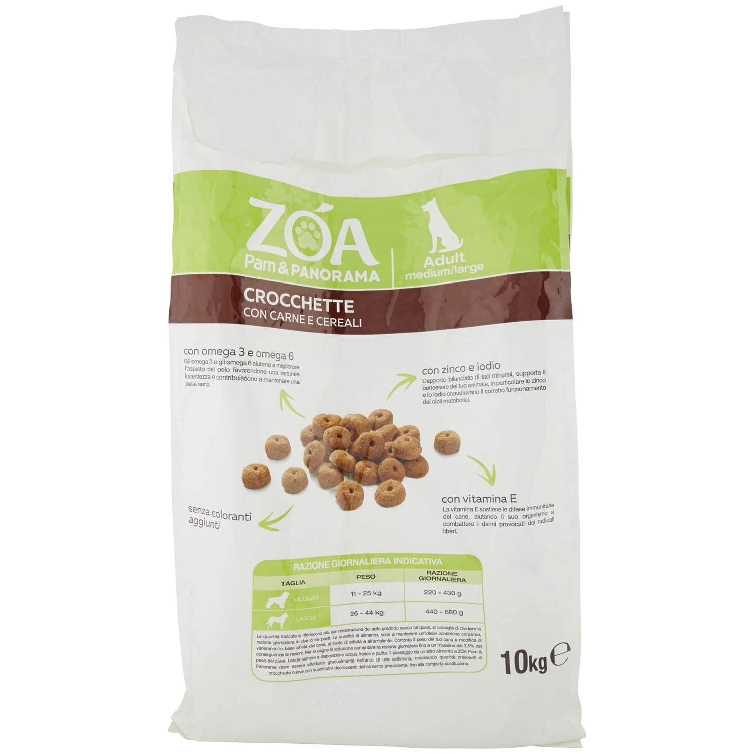 ZOA Adult medium/large Crocchette con Carne e Cereali 10 kg – immagine 4