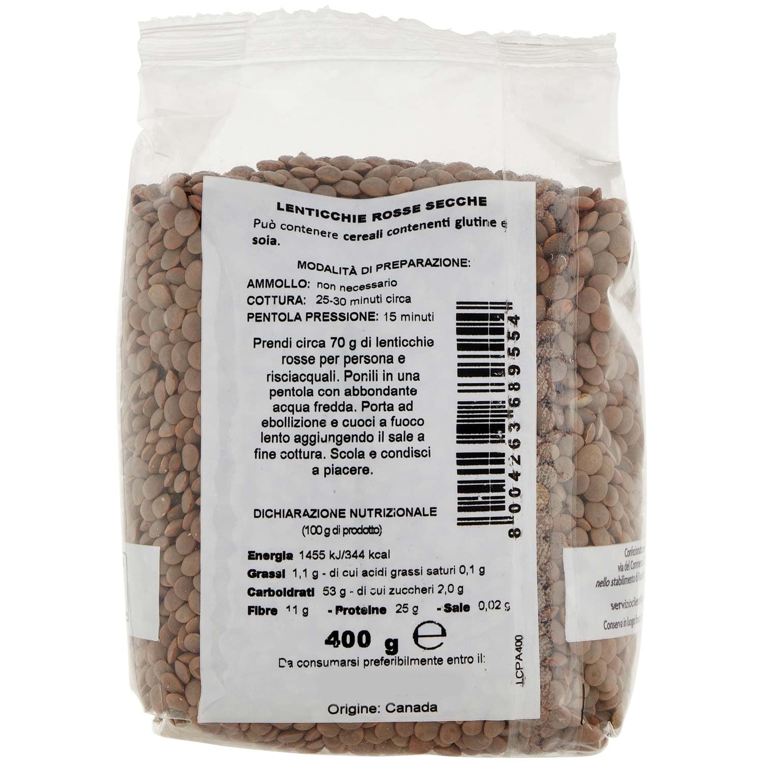 PAM Qualità per te Lenticchie Rosse 400 g – immagine 4