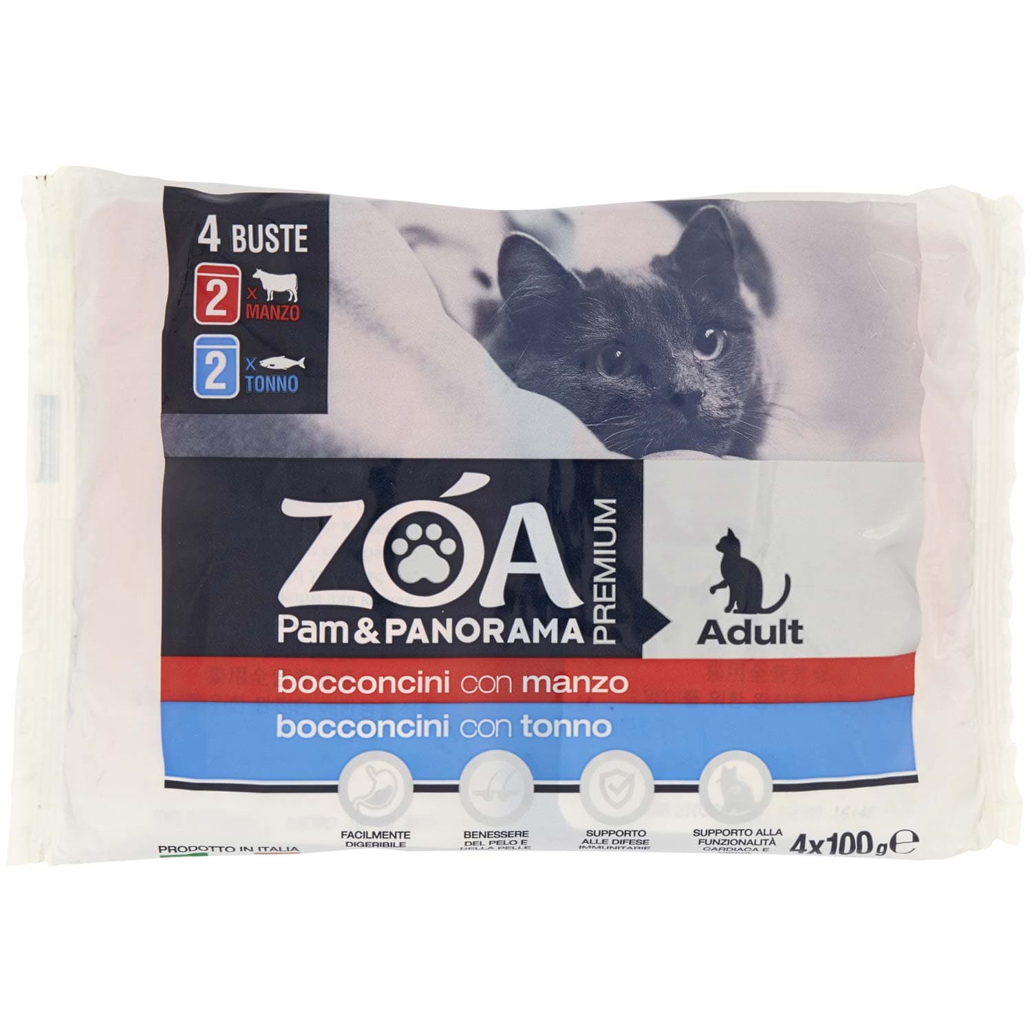 ZOA PREMIUM Adult bocconcini 2 con manzo 2 con tonno 4 x 100 g – immagine 2