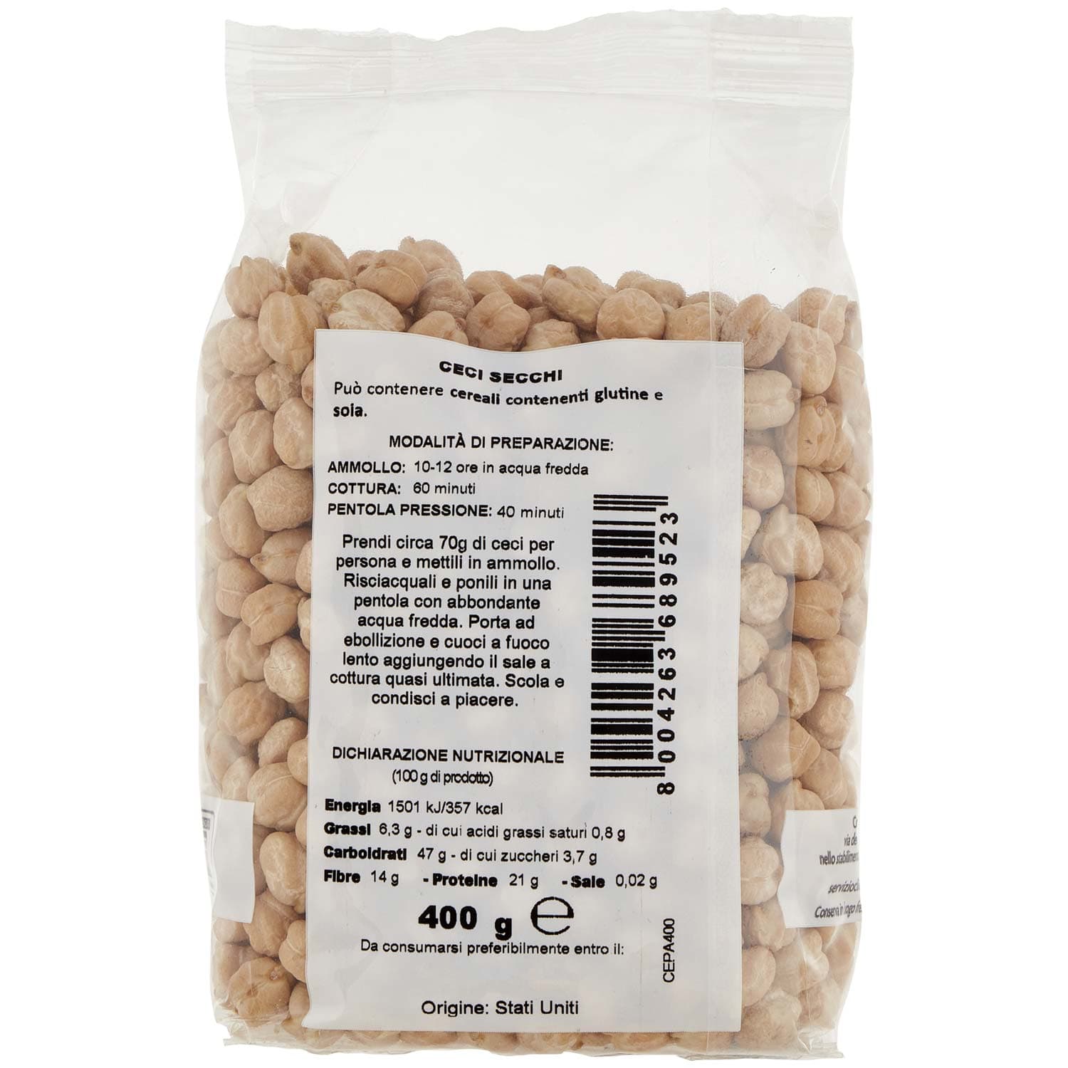 PAM Qualità per te Ceci 400 g – immagine 4