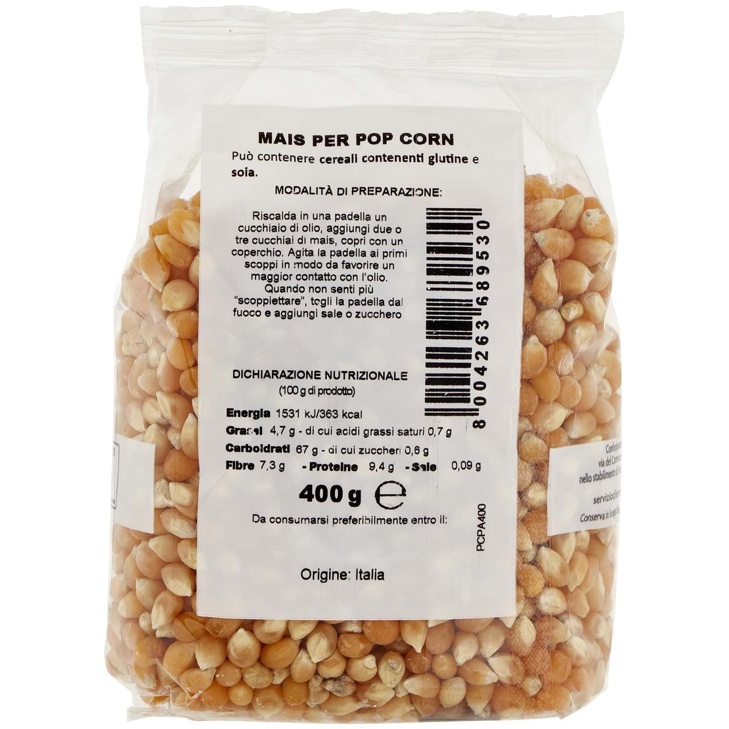 PAM Qualità per te Mais Pop Corn 400 g – immagine 4