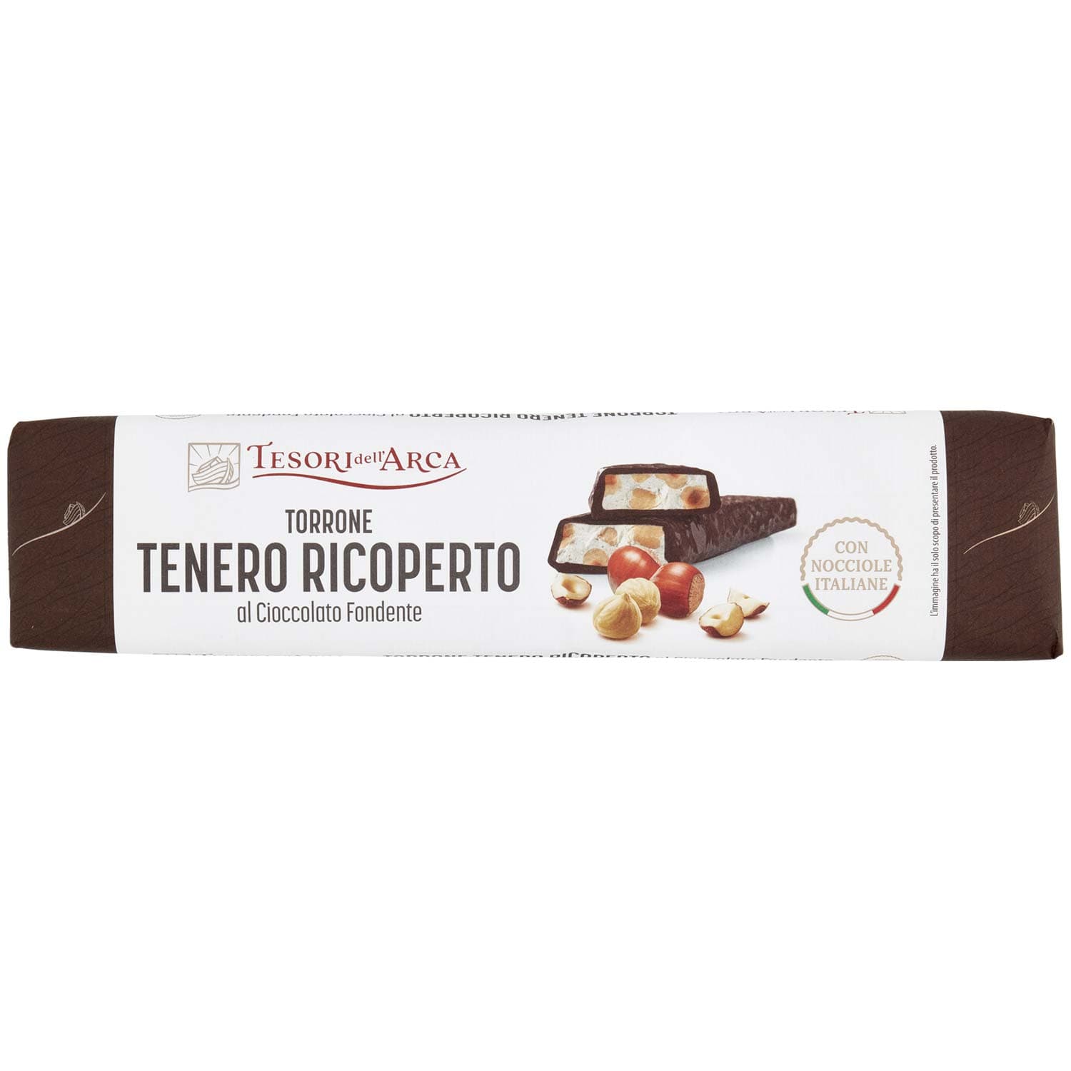 TESORI DELL'ARCA Torrone Tenero Ricoperto al Cioccolato Fondente 200 g – immagine 2