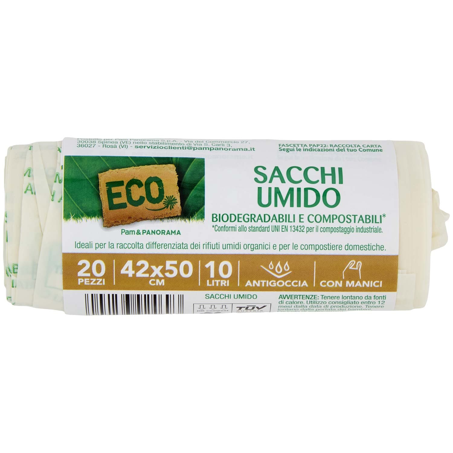 Sacco immondizia per umido 10lt 42x50 20 pezzi – immagine 2