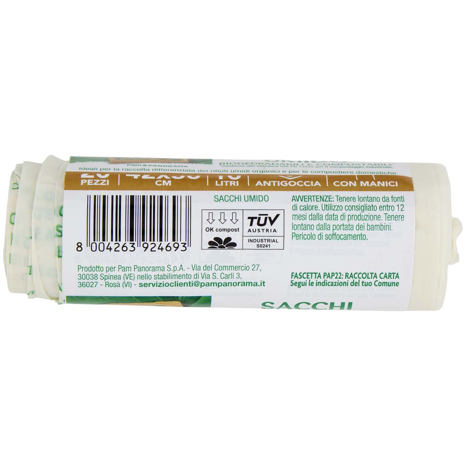 Sacco immondizia per umido 10lt 42x50 20 pezzi – immagine 6