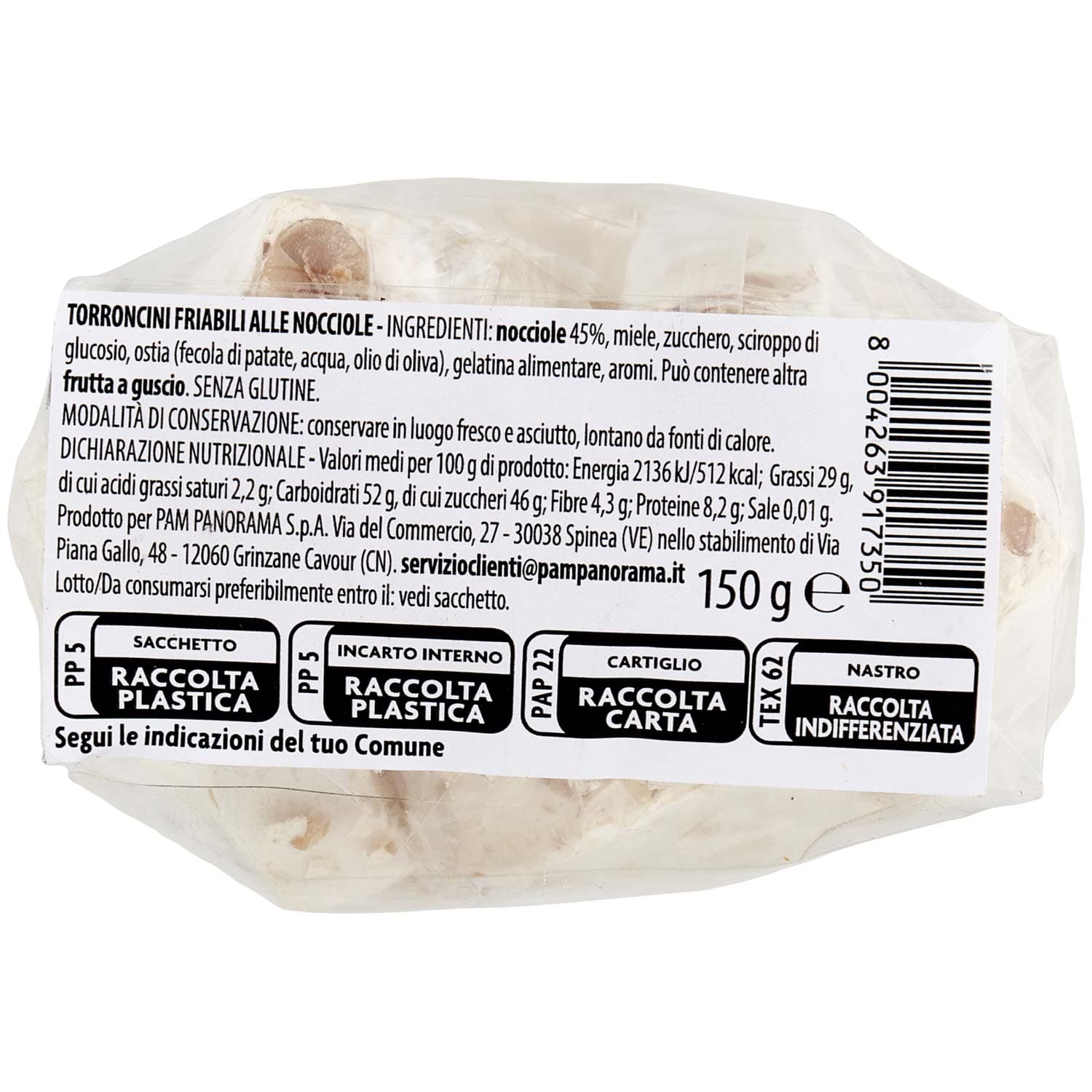 TESORI DELL'ARCA Torroncini Friabili alle Nocciole 150 g – immagine 7