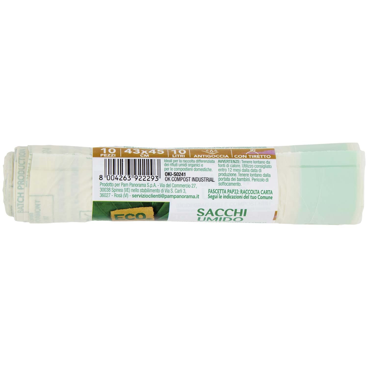 ECO Sacchi Umido Biodegradabili e Compostabili* 43 x 45 cm 10 Litri 10 pz – immagine 6