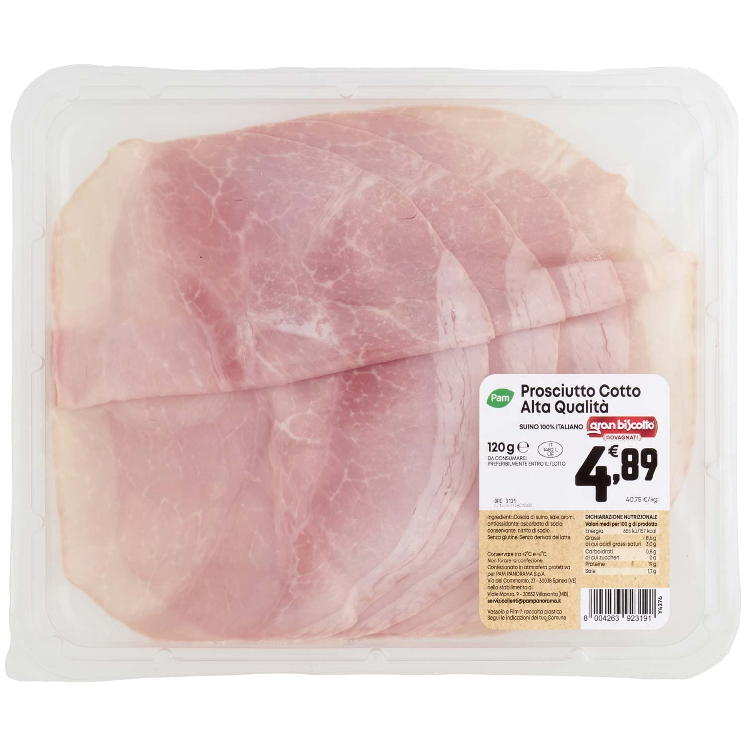 PAM Prosciutto Cotto Alta Qualità 120 g – immagine 2