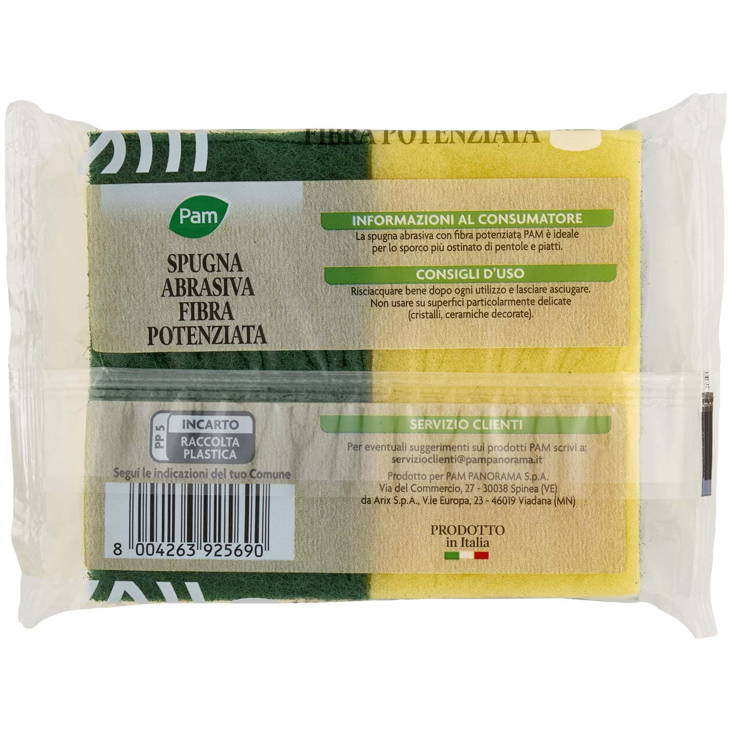 PAM Spugna Abrasiva Fibra Potenziata 2 pz – immagine 4