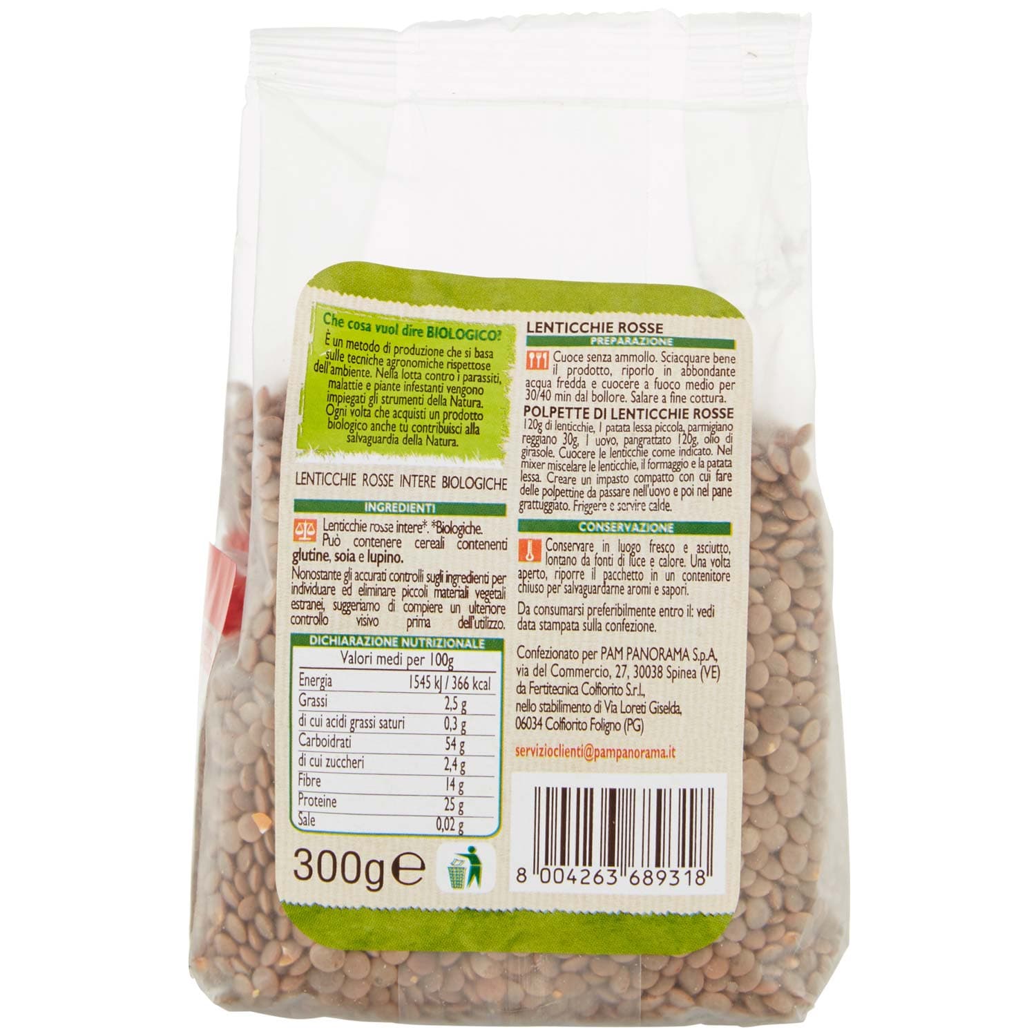 BIO Lenticchie rosse intere Biologiche 300 g – immagine 4