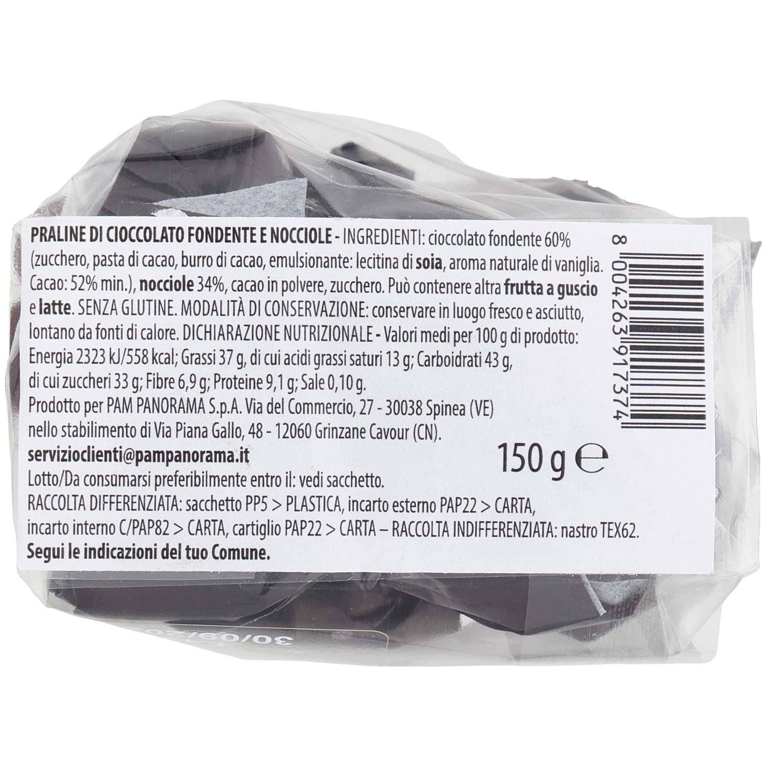 TESORI DELL'ARCA Tartufi Extrafondenti alle Nocciole 150 g – immagine 7