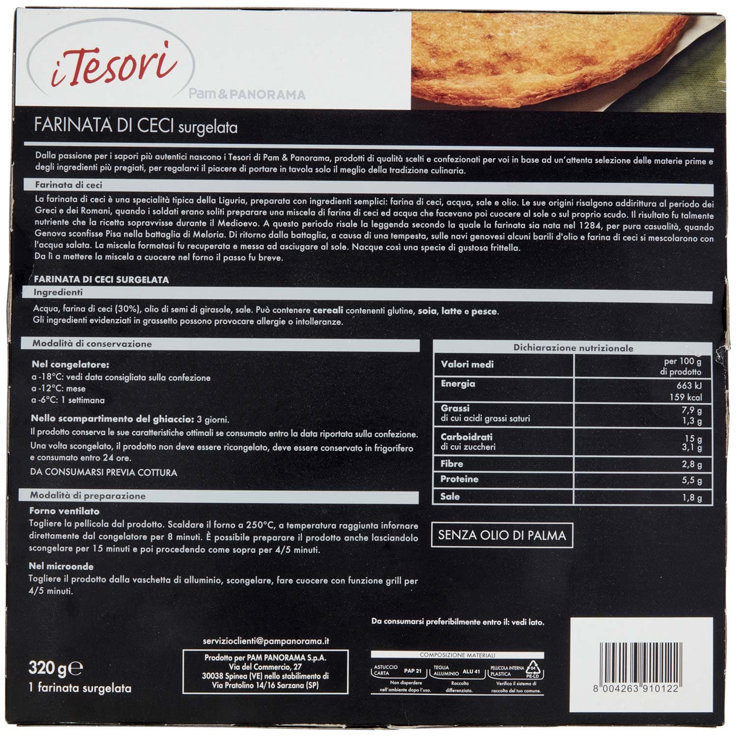 I TESORI Farinata di Ceci surgelata 320 g – immagine 4