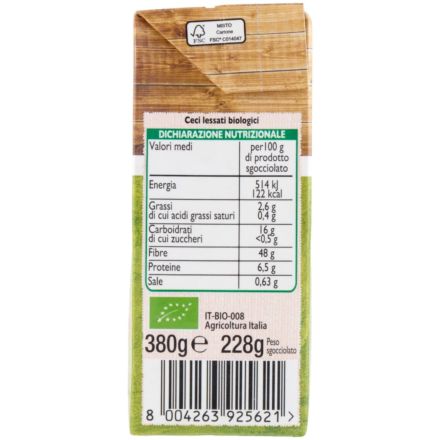 BIO Ceci Biologici 380 g – immagine 3