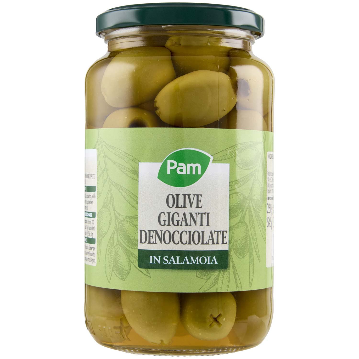 PAM Olive Giganti Denocciolate in Salamoia 545 g – immagine 2