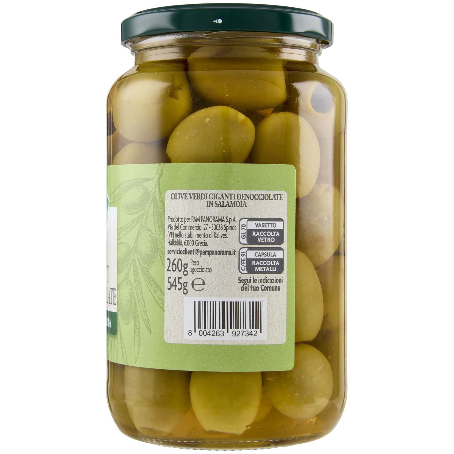 PAM Olive Giganti Denocciolate in Salamoia 545 g – immagine 5