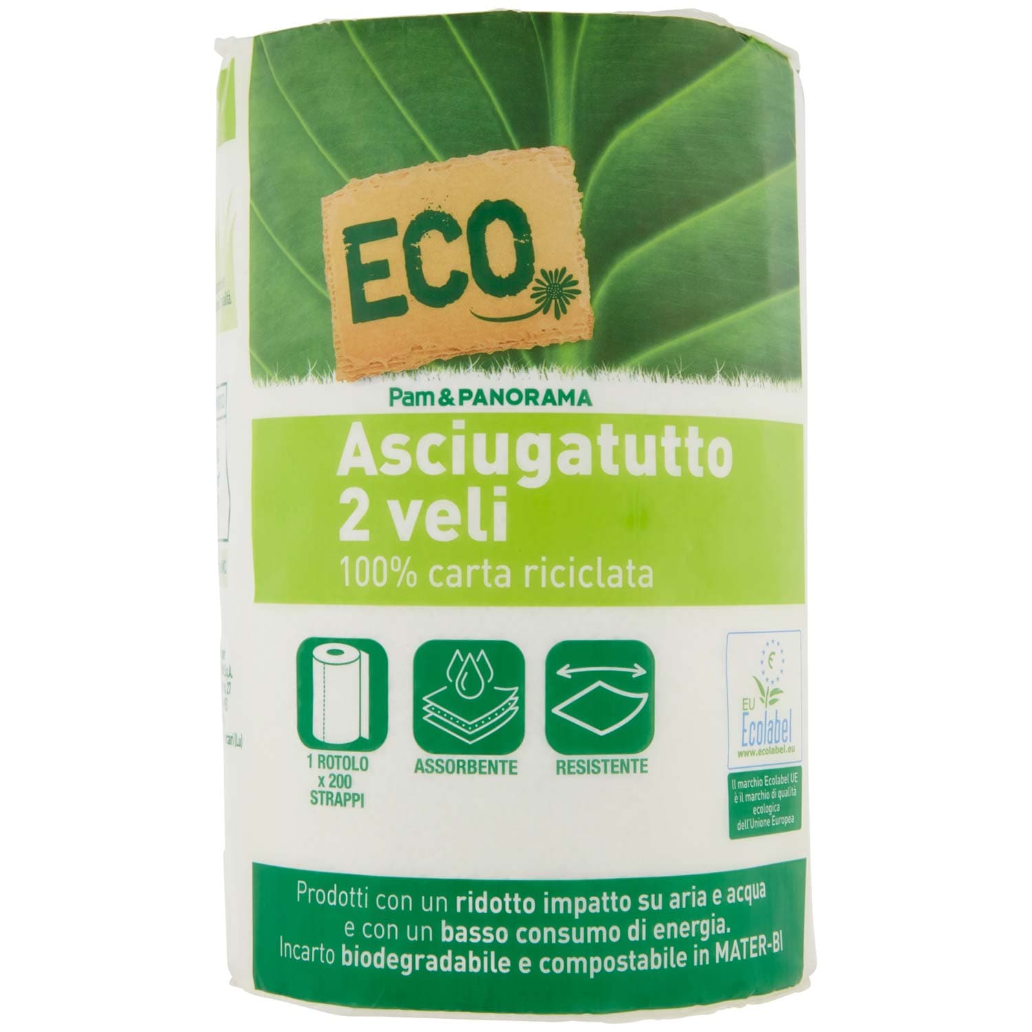ECO Asciugatutto 2 veli 100% carta riciclata 1 rotolo – immagine 2