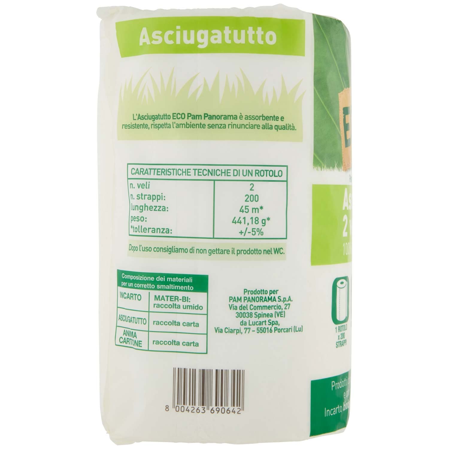 ECO Asciugatutto 2 veli 100% carta riciclata 1 rotolo – immagine 3