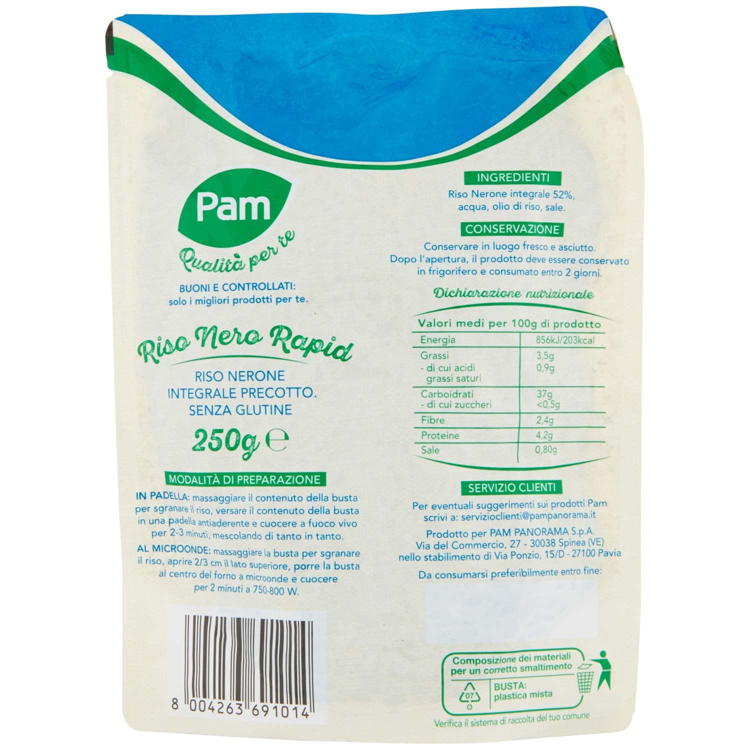 PAM Qualità per te Riso Nero Rapid Integrale 250 g – immagine 4