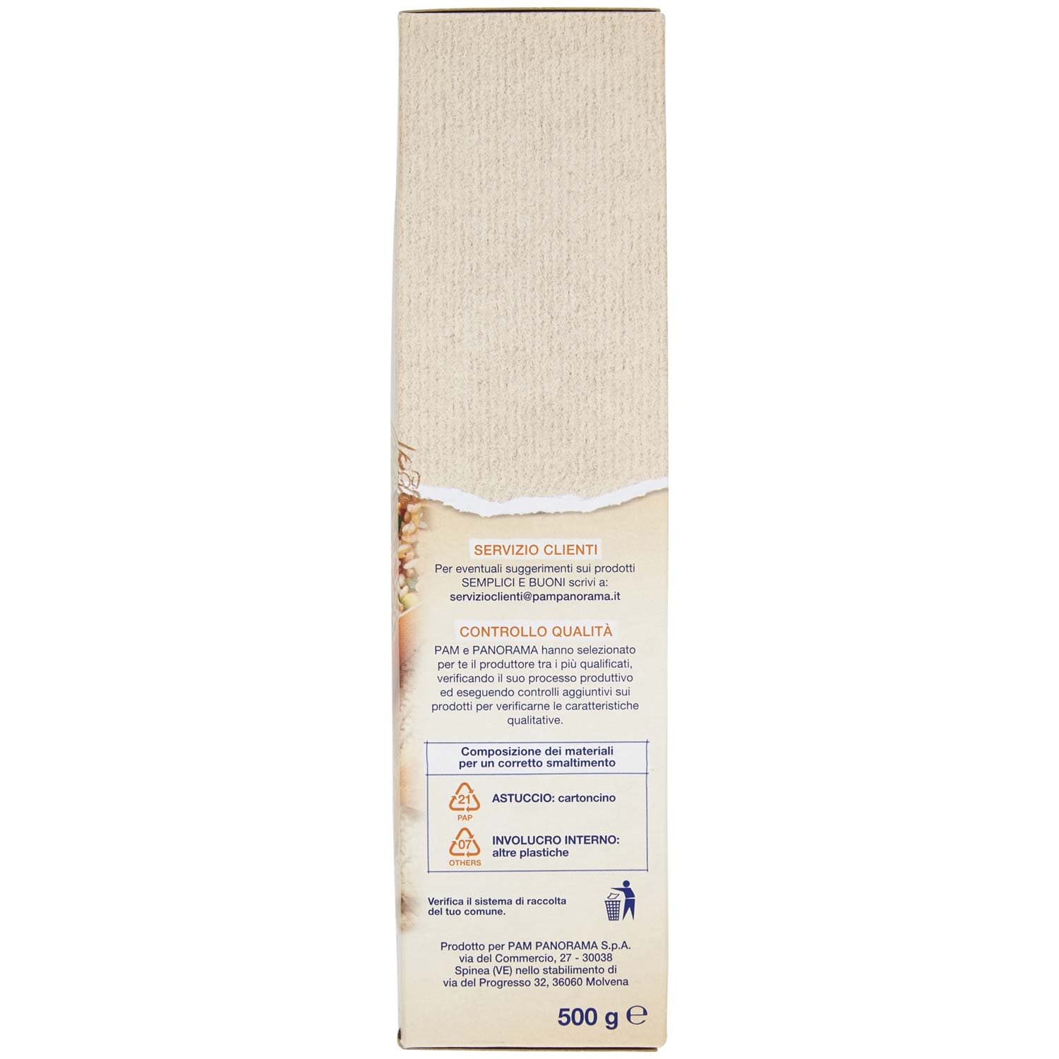 SEMPLICI E BUONI Ricchi di Fibre 5 cereali Grano, Farro, Orzo, Riso e Avena 500 g – immagine 5