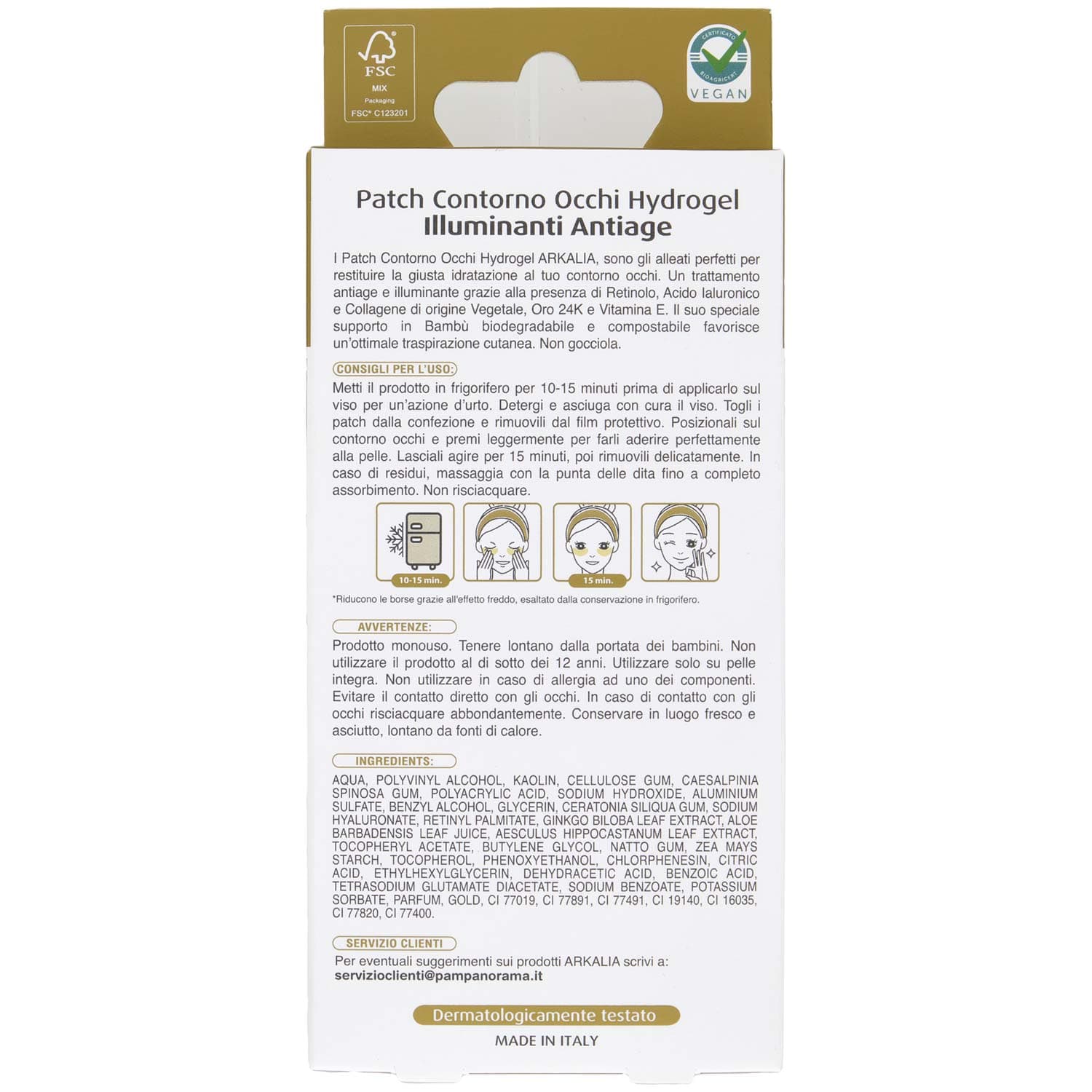 ARKALIA Patch Contorno Occhi Hydrogel Illuminanti Antiage 1 pz – immagine 4