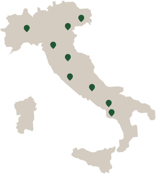 Mappa Italia con i nostri negozi