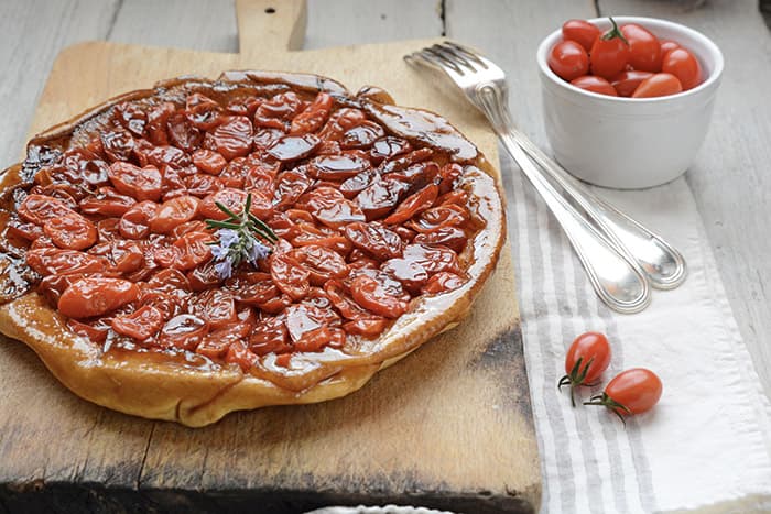 Tarte tatin di pomodorini confit