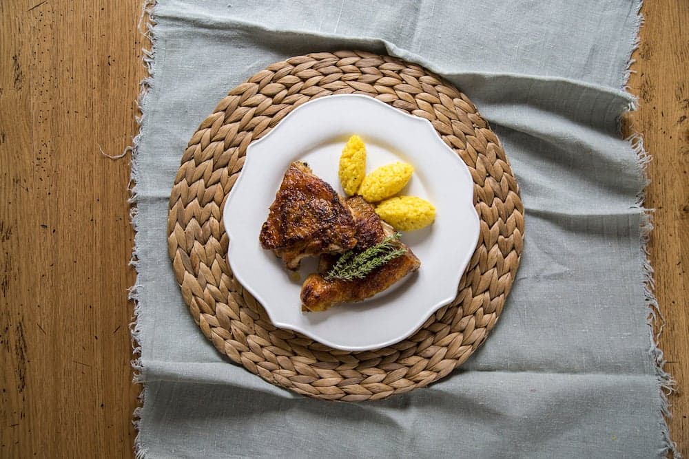 Petti di faraona alle erbette