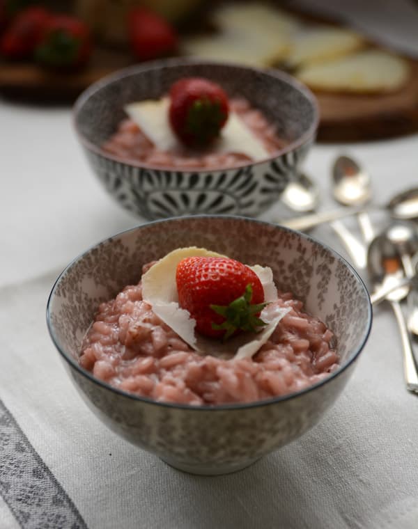 Risotto alle fragole con pecorino sardo