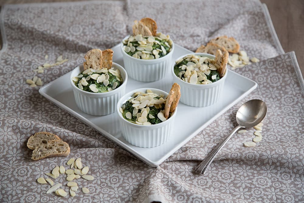 Flan di spinaci in cocotte